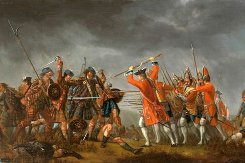 Nach der Schlacht von Culloden vernichteten die Engländer planmäßig eine ganze Kultur ("The Battle of Culloden, David Morier, 1746).