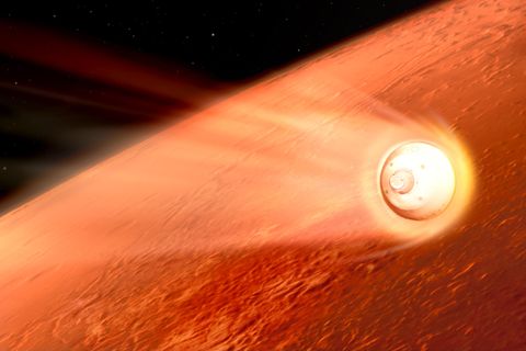 Landeanflug auf den Mars beginnt