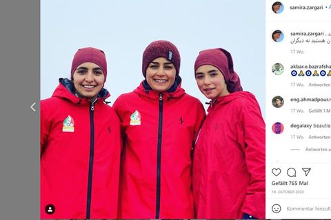 Samira Zargari (m.) auf einem Foto, das sie im Oktober 2020 auf Instagram postete