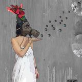 "Je sème à tous vent" - "Ich säe auf Hochtouren", ist dieses Wandgemälde der französischen Künstlerin Laureth Sulfate betitelt, das in Lyon zu sehen ist. Ein apokalyptisches Werk: Die darauf abgebildete Frau trägt eine Gasmaske, die Samen, die sie in die Welt streut, sind Corona-Viren.