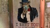 Früher rief Uncle Sam die Menschen mit diesem Motiv zum Wehrdienst auf. Heute haben es die Menschen einfacher: Sie müssen nicht in den Krieg ziehen - sondern einfach nur zuhause bleiben. So sieht es zumindest der Street Art-Künstler TV Boy.