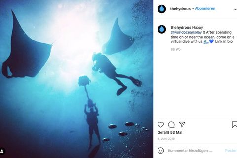 Auf Instagram teilt die Organisation Bilder vom Videodreh der virtuellen Tauchgänge