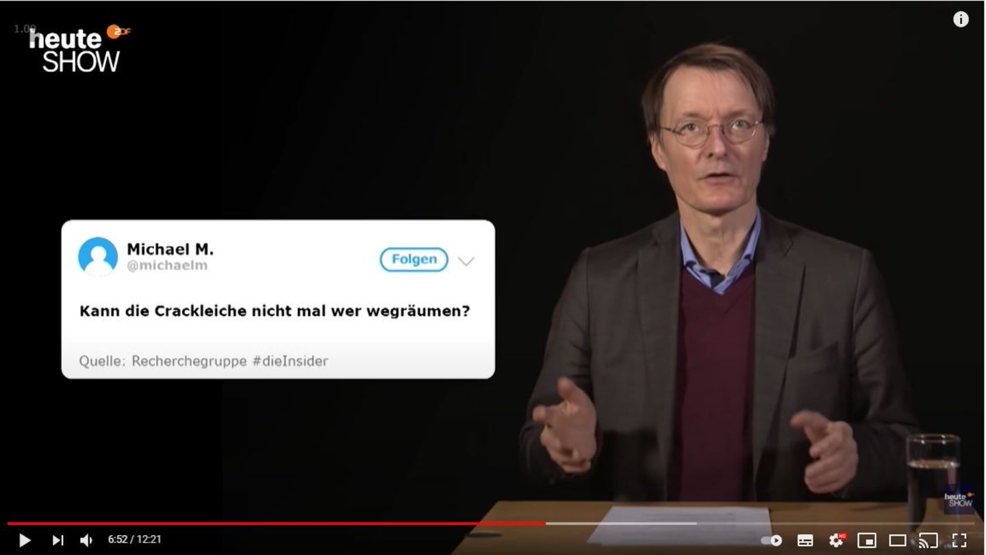 Karl Lauterbach in der "heute-show"