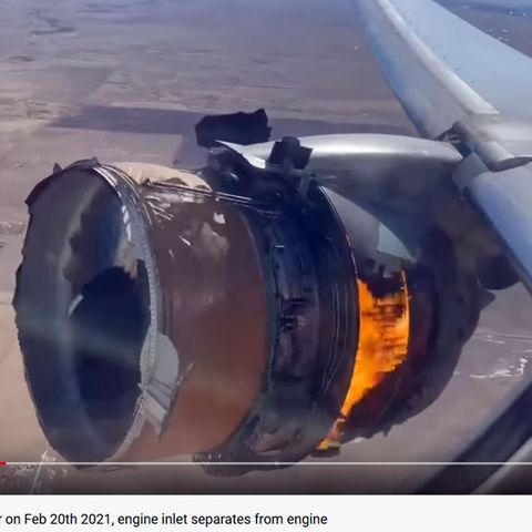 Boeing 777 von United: Notlandung in Denver: Video zeigt brennendes Triebwerk im Flug
