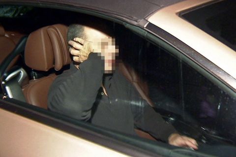 Thomas Drach, verurteilter Reemtsma-Entführer, sitzt Ende 2013 in einem Auto