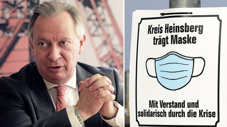 Deutschlands erstes Superspreader-Event: Landrat von Heinsberg erinnert an "schwere Stunde". Deutschlands erstes Superspreader-Event: Landrat von Heinsberg erinnert an "schwere Stunde".