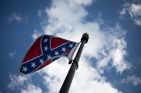 Die Konföderierten-Flagge weht vor dem Gebäude des «South Carolina State House» in Columbia