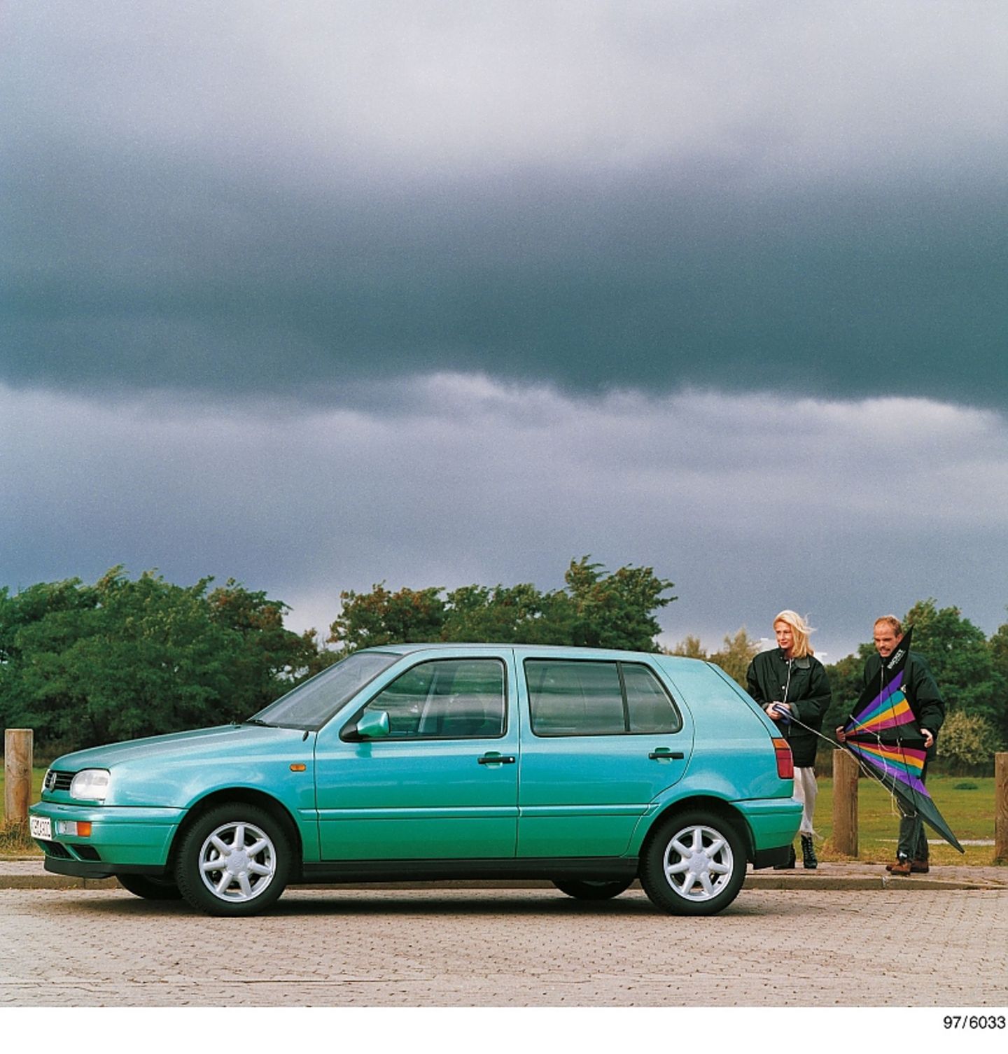 Beim VW Golf III schützten ab 1992 Frontairbags Fahrer und Beifahrer