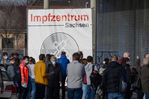 Impfzentrum in Dresden