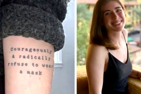 Corona-Leugnung oder tiefgründiges Tattoo? TikTokerin erklärt zweideutige Tätowierung