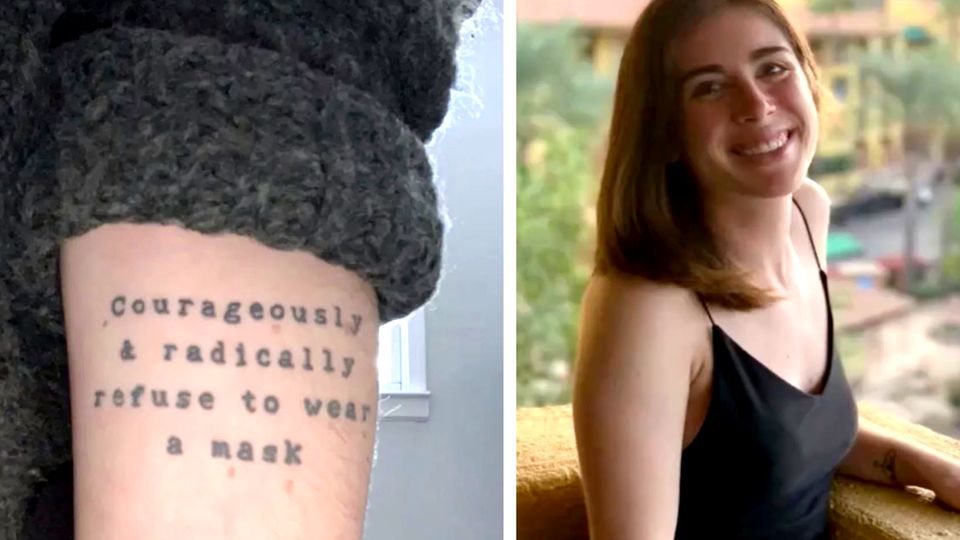 Corona-Leugnung oder tiefgründiges Tattoo? TikTokerin erklärt zweideutige Tätowierung