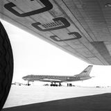 Tupolew Tu-104  Nach der Comet 1 war die sowjetische Tu-104 das zweite Strahlflugzeug weltweit, das ab 1956 regelmäßig im Liniendienst flog. Bis 1960 wurden mehr als 200 Jets gebaut, die bei Aeroflot, aber auch der tschechischen CSA zum Einsatz kamen.