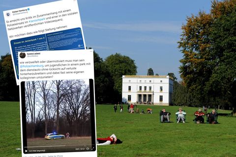 Hamburger Jenischpark Polizei Video