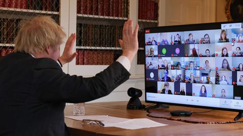 Ob der britische Premier-Minister Boris Johnson ein großer Fan von Videokonferenzen ist?