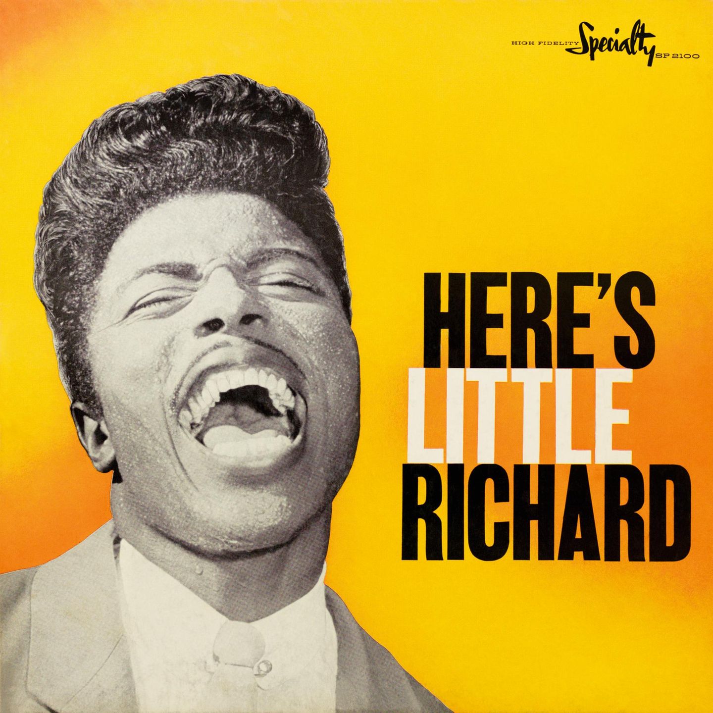 Bildband: Little Richard, "Here's Little Richard" Ein Foto des Künstlers, ein Albumtitel und ein farbiger Hintergrund – mehr brauchte es nicht für das 1957 veröffentlichte Debütalbum von Little Richard. Trotzdem zeigt das Cover die Energie und die markanten Schreie, für die der 2020 verstorbenen Musiker berühmt war. Die Platte enthält Rock-'n'-Roll Klassiker wie "Tutti Frutti", "Ready Teddy" oder "Long Tall Sally". Little Richard, "Here's Little Richard" Ein Foto des Künstlers, ein Albumtitel und ein farbiger Hintergrund – mehr brauchte es nicht für das 1957 veröffentlichte Debütalbum von Little Richard. Trotzdem zeigt das Cover die Energie und die markanten Schreie, für die der 2020 verstorbenen Musiker berühmt war. Die Platte enthält Rock-'n'-Roll Klassiker wie "Tutti Frutti", "Ready Teddy" oder "Long Tall Sally".
