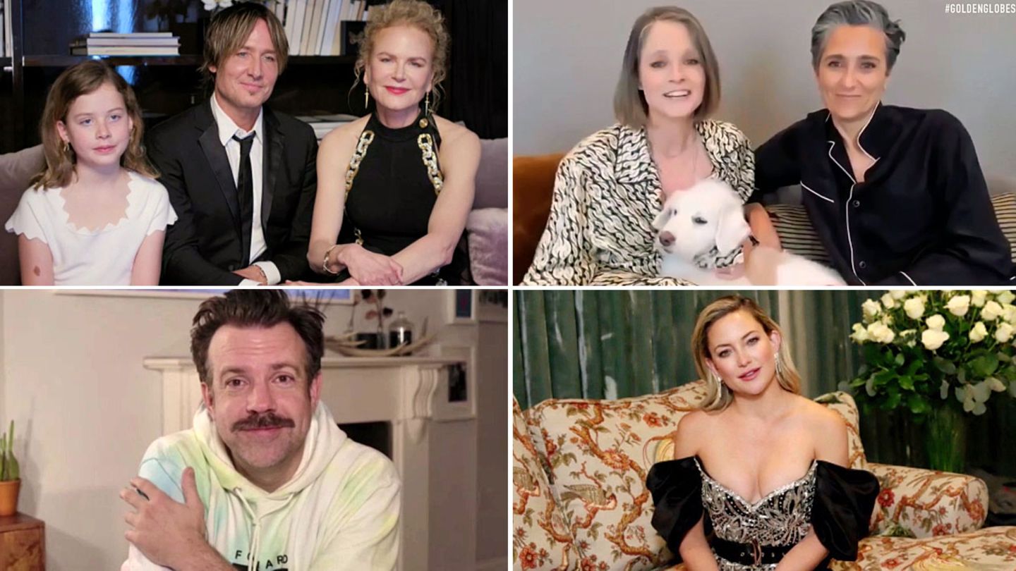 Golden Globes 2021 Was die Stars auf ihren Sofas trugen STERN.de