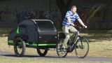 Für schmale Radwege in der Stadt sind diese Hänger nicht gemacht