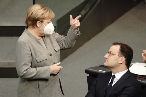 Bundeskanzlerin Angela Merkel und Gesundheitsminister Jens Spahn