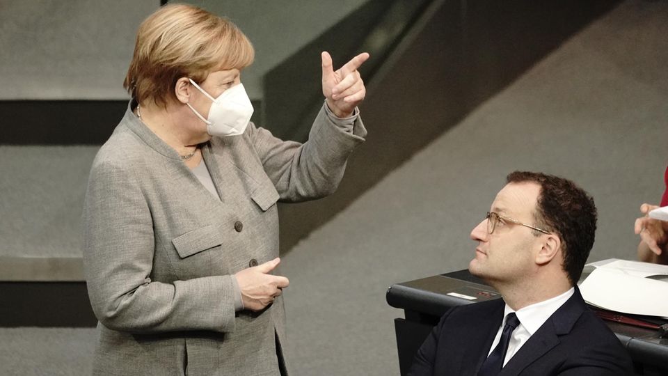 Bundeskanzlerin Angela Merkel und Gesundheitsminister Jens Spahn