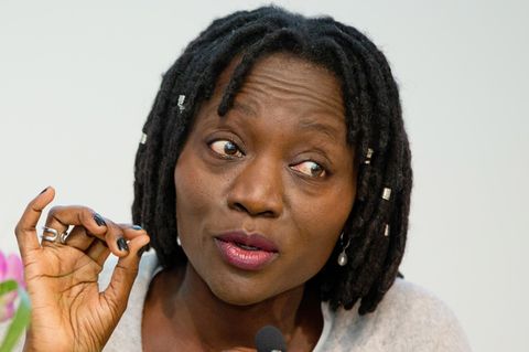 Auma Obama, die Halbschwester von US-Präsident Barack Obama, spricht