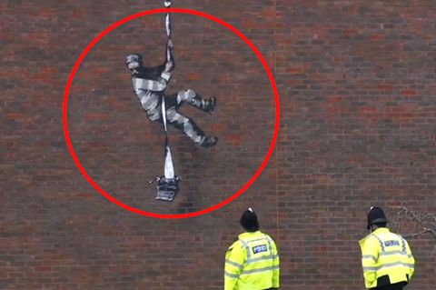 Seltener Auftritt im Video: Banksy bekennt sich zu Gefängnis-Graffiti