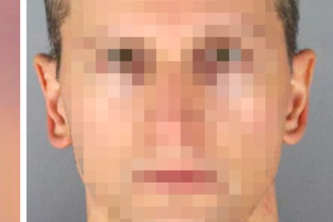 Der Polizist Derek Chavin und ein Bild des Afroamerikaners George Floyd