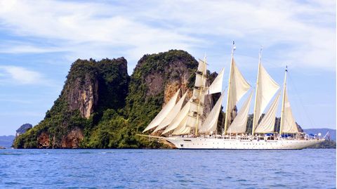 Segelschiff "Star Fyer" in der Adaman-See, Thailand