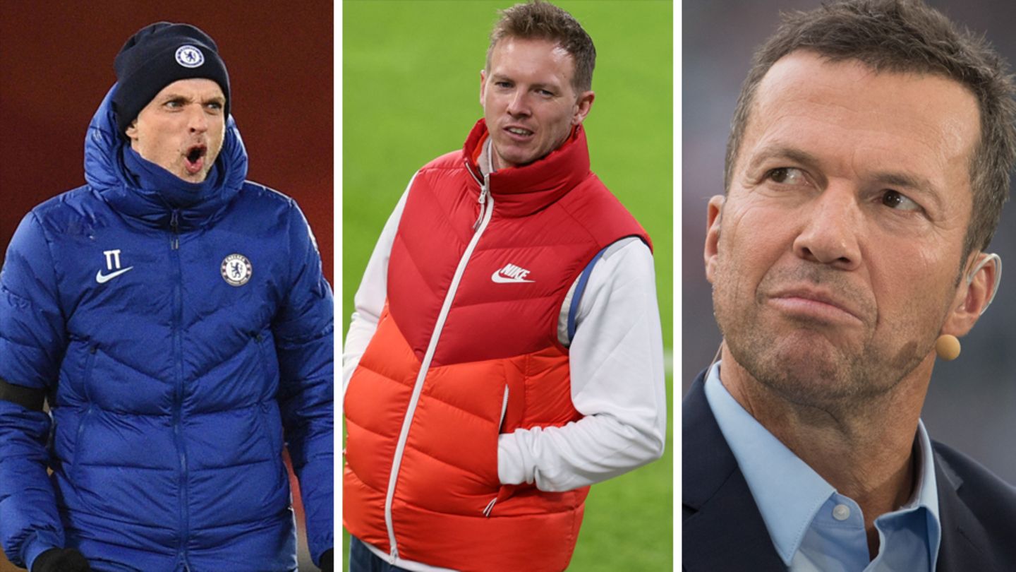 Nationalmannschaft: Thomas Tuchel, Julian Nagelsmann, Lothar Matthäus RB Leipzigs Erfolgstrainer Nagelsmann sagte am Dienstag, dass der Job beim DFB für ihn derzeit nicht infrage komme. Der 33-Jährige wird auch noch als Kandidat gehandelt werden, wenn der Löw-Nachfolger irgendwann abtritt. Thomas Tuchel, der mit Paris Saint-Germain im Sommer das Finale der Champions League gegen die Bayern verloren hatte, hat gerade erst beim FC Chelsea unterschrieben. Womöglich vorschnell? Der 47-Jährige, der bei Borussia Dortmund zwischenmenschliche Probleme mit den Verantwortlichen hatte, gilt als einer der besten Trainer Europas. Der Name von Rekordnationalspieler Matthäus, der auf wenig erfolgreiche Trainerstationen zurückblickt, war zuletzt vom Boulevard gespielt worden. Am Dienstag sagte er bei Sky: "Ich beschäftige mich damit nicht.“ Er verwies auf Ralf Rangnick als Favoriten. Thomas Tuchel, Julian Nagelsmann, Lothar Matthäus RB Leipzigs Erfolgstrainer Nagelsmann sagte am Dienstag, dass der Job beim DFB für ihn derzeit nicht infrage komme. Der 33-Jährige wird auch noch als Kandidat gehandelt werden, wenn der Löw-Nachfolger irgendwann abtritt. Thomas Tuchel, der mit Paris Saint-Germain im Sommer das Finale der Champions League gegen die Bayern verloren hatte, hat gerade erst beim FC Chelsea unterschrieben. Womöglich vorschnell? Der 47-Jährige, der bei Borussia Dortmund zwischenmenschliche Probleme mit den Verantwortlichen hatte, gilt als einer der besten Trainer Europas. Der Name von Rekordnationalspieler Matthäus, der auf wenig erfolgreiche Trainerstationen zurückblickt, war zuletzt vom Boulevard gespielt worden. Am Dienstag sagte er bei Sky: "Ich beschäftige mich damit nicht.“ Er verwies auf Ralf Rangnick als Favoriten.