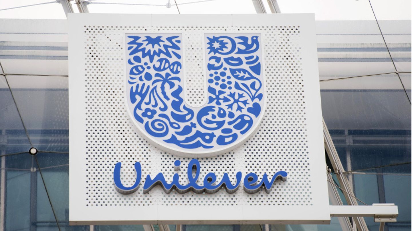 Das blaue U im Logo des Konzerns Unilever