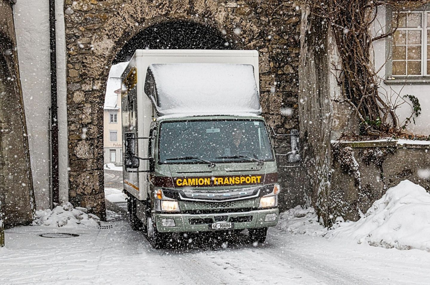 Der Fuso e-Lkw ist in der Schweiz im täglichen Einsatz
