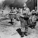 Deutsche Truppen auf dem Marsch.