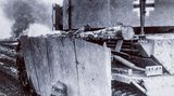 Panzer IV mit den typischen Schürzen.