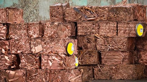 Zusammengepresster Kupferschrott