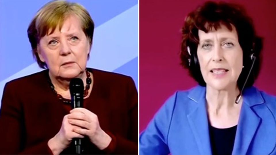 Angela Merkel "im Gespräch": Sorgentelefon-Mitarbeiter:innen schildern Dramatisches: "Der Vater geht einen trinken und dann eskaliert es"