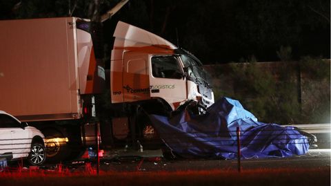 Bei dem Unfall in Melbourne im vergangenen April starben vier Polizisten