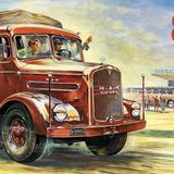 Der MAN F8 kam 1951 auf den Markt und war ein Haubenlenker Lkw