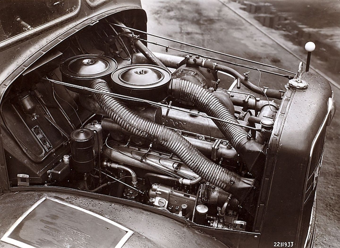 Der Sechszylindermotor MAN D 1546 GT leistete 1951 mit 8 72 Litern Hubraum 175 PS statt 130 PS