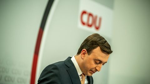 CDU-Generalsekretär​​​​​​ Paul Ziemiak nach den Landtagswahlen in Baden-Württemberg und Rheinland-Pfalz