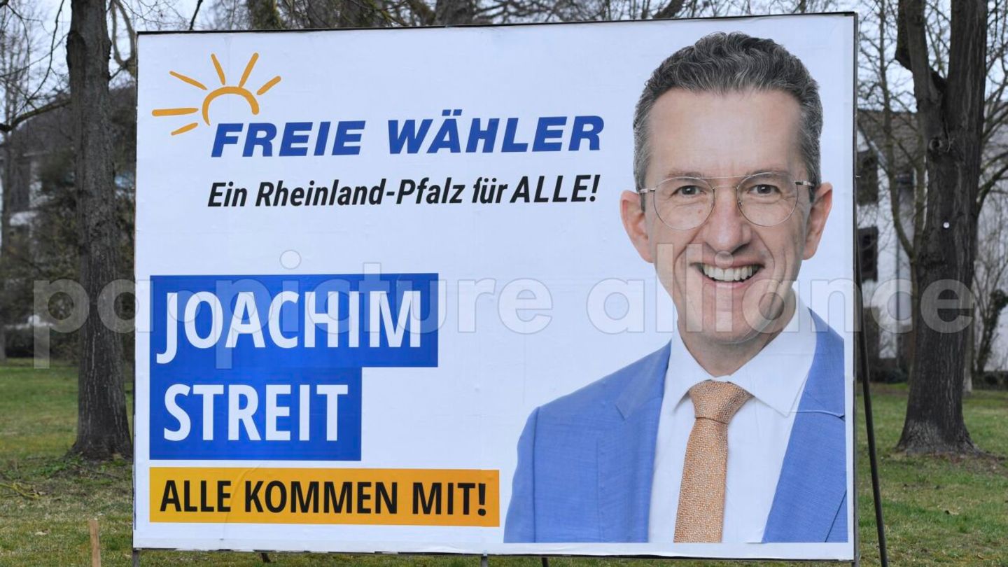 Wahlplakat Freie Wähler mit Joachim Streit