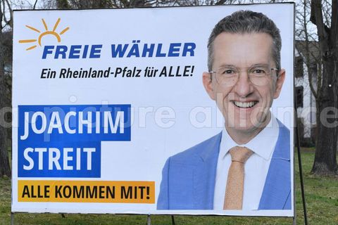 Wahlplakat Freie Wähler mit Joachim Streit