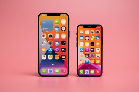 Die iPhone-12-Familie (links das Pro Max, rechts das Mini) verkaufte sich sehr gut - und dürfte auch für hohe Downloadzahlen der App-Anbieter gesorgt haben.