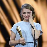 Als sie die Trophäe als beste Nebendarstellerin für "Der Junge muss an die frische Luft" entgegennahm, vergoss Heyer ein paar Tränchen.