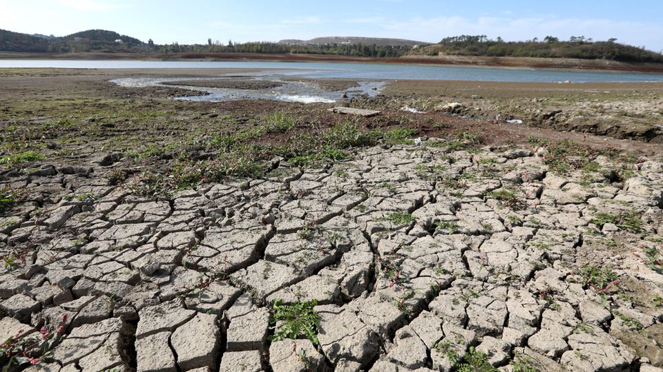 Ein ausgetrockneter See auf der Krim
