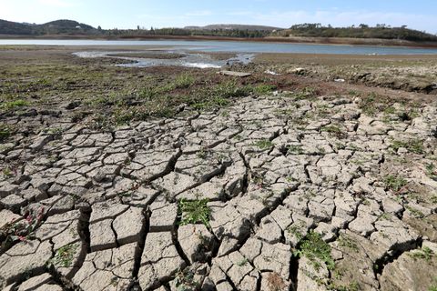Ein ausgetrockneter See auf der Krim