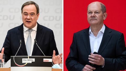 CDU-Parteichef Armin Laschet (l.) und Bundesfinanzminister Olaf Scholz (SPD)