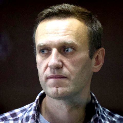 Alexej Nawalny während einer Gerichtssitzung in Moskau