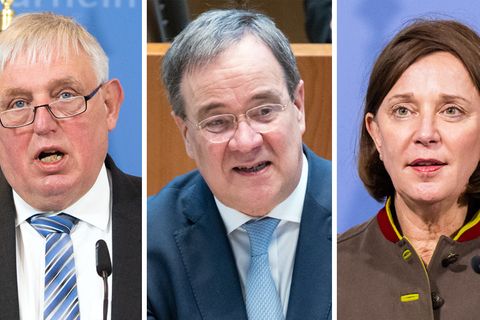 Streit über Schulöffnungen in der Coronavirus-Pandemie in NRW: Karl-Josef Laumann, Armin Laschet, Yvonne Gebauer
