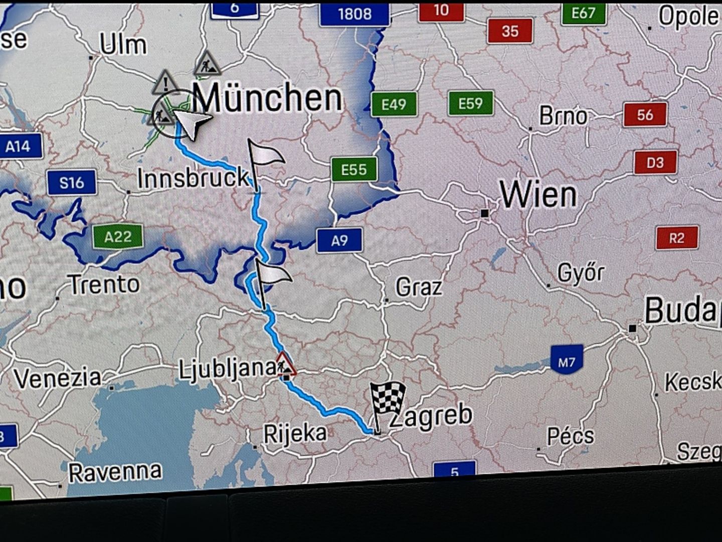 Porsche Taycan Roadtrip München - Zagreb 2021