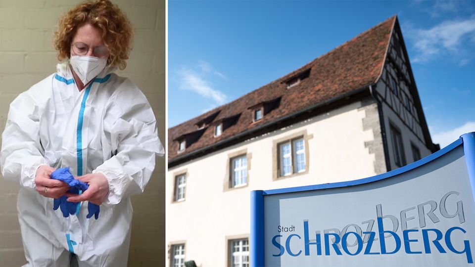 Schrozberg Coronavirus 1000er-Inziden Schrozberg im Visier des Virus: Zu Besuch im Ort mit der 1000er-Inzidenz (Video)