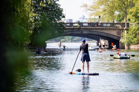 Stand-Up-Paddling auf den Kanälen und Alsterzuflüssen im Grünen